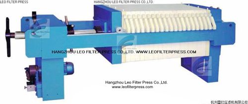 Manual filter press Manual Hydraulic and Manual Filter Plate Shifting Filter Press,Leo X400 Manual Hydraulic Closing and Manual Plate Shifting Filter Press from Leo Filter Presses